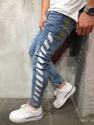 Black And White Striped Jeans Men White Side Stripes Jeans Look Your Best Wearing This White Side Strips Jeans Mensdenim Menswear Streetwear Jeans Mens Fashion Jeans Striped Jeans