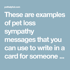Just a few words to express how you are feeling will be enough. Pet Sympathy Messages Condolences For Loss Of Dogs Cats And Other Pets Sympathy Messages Words For Sympathy Card Sympathy