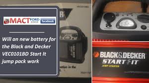 Black And Decker Electromate 400 Manual Will A New Battery For The Black And Decker Vec0101bd Start It Jump Pack Work Youtube