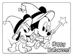 Baby Topolino E Baby Pluto Da Colorare Per La Festa Di Halloween Pagine Da Colorare Disney Disney Halloween Halloween