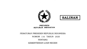 35 tahun 2012 tentang analisis jabatan di lingkungan kementerian dalam negeri dan pemerintah daerah. Inilah Perpres Nomor 116 Tahun 2020 Tentang Kementerian Luar Negeri