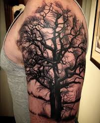 Dark Tree By Megan Hoogland Tree Tattoo Men Tree Tattoo Designs Tree Tattoo Arm