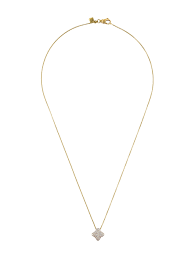 18k Yellow Gold David Yurman Box Chain Necklace Featuring 0 37 Carats Of Round Brilliant Diamonds At Fixed Quatrefoil Slide P Necklace Pendant Pendant Necklace