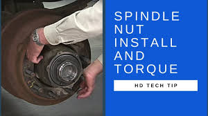 how to properly install and torque an skf spindle nut