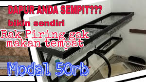 Meskipun di pasaran saat ini sudah banyak ditemukan beranekaragam model rak piring alumunium, plastik dan stainless steel, akan tetapi jumlah peminat furnitur berbahan dasar besi ini tetaplah banyak. Cara Membuat Rak Piring Dari Baja Hollow Diy How To Make Cheapest Dish Rack Youtube