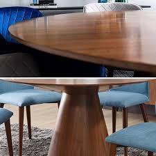 Phyllis oak timber 3 drawer console table, 150cm, weathered oak. Theo Round Dining Table 150cm