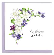 How to sign a sympathy card with flowers. Niquea D Quilled Floral Sympathy Card Quilling Card