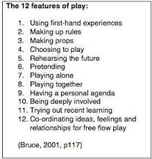 It provides concise overviews of relevant research of early childhood development, theories of play and. Tina Bruce 12 Features Of Play Play Based Play Based Learning Learning