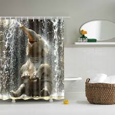 3d Elephant Pattern Bathroom Waterproof Shower Curtain Elephant Shower Curtains Kids Shower Curtain Funny Shower Curtains