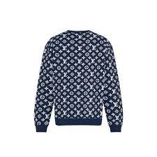 Unused louis vuitton nigo collaborations quaire lv sweatshirt sweater 1a7x6x. Full Monogram Jacquard Pullover Mit Rundhalsausschnitt Ready To Wear Louis Vuitton