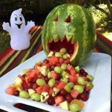 Watermelon Jack O Lantern Bush Cooking Recipe Halloween Fruit Halloween Fruit Salad Halloween Recipes