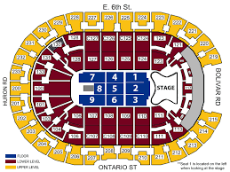 Exhaustive Quicken Arena Seating View Quicken Loans Arena