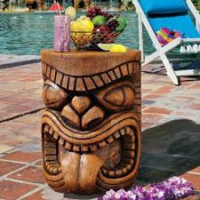 Design Toscano The Grand Tiki Tongue Sculptural Table Tiki Decor Tiki Totem Tiki Bar Decor