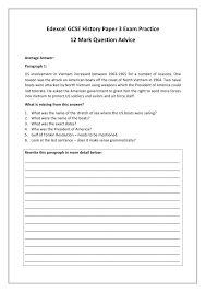 Online igcse centre about to help on edexcel, gce a level, cie a level, gce advanced level and for gcse exams. Exam Practice History Worksheets Ks3 Ks4 Lesson Resources