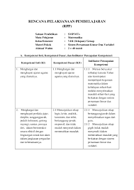 Rencana pelaksanaan pembelajaran (rpp) bagi jenjang sekolah tema diriku terdiri dari beberapa subtema. Pdf Rencana Pelaksanaan Pembelajaran Rpp Spldv Cut Rita Zahara Academia Edu