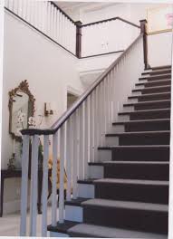 Black And White Stair Railing Ideas Painted Staircase With White Oak Pickets And Dark Stained Railings New Staircase Painted Staircases Painted Stairs