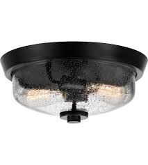 Quoizel Qf3414ek Signature 2 Light 13 Inch Earth Black Flush Mount Ceiling Light
