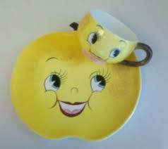 Py Miyao Anthropomorphic Lemon Face Snack Set Anthropomorphic Lemon On Face Vintage Kitsch