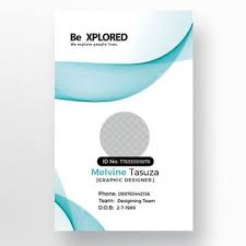 قالب بطاقات الهوية الزرقاء Id Card Template Identity Card Design Card Template
