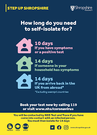 Isolation und quarantäne sind massnahmen, um die infektionsketten zu unterbrechen und so die weiterverbreitung des coronavirus einzudämmen. Coronavirus Test And Trace Payments Available To Those Told To Self Isolate Shropshire Council Newsroom