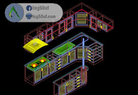 خربشات مهندس مجموعة بلوكات مطبخ 2d 3d اوتوكاد Dwg Fair Grounds Grounds Basketball Court