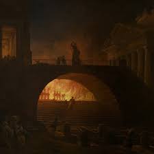 Porównanie starożytnego i dzisiejszego rzymu. Hubert Robert Pozar Rzymu
