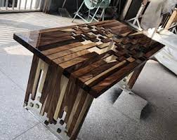 Turquoise Resin Dining Table With Glowing Inlay In 2020 Wood Table Design Wood Resin Table Resin Furniture