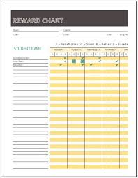 Reward Chart Templates 5 Printable Word Excel Pdf