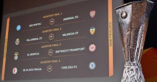 Europa league draw for the last 16 is almost upon us, with manchester united, arsenal, leicester city and rangers all hoping to be involved, after tottenham sealed their place on when is the uefa europa league round of 16 draw? Europa League Quarter Final Draw Arsenal Draw With Ancelotti S Napoli Chelsea Face Slavia Prague