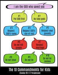 Kids with the 10 commandments tablets: Teach The Ten Commandments To Kids