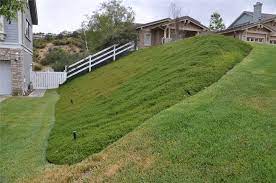 Small hillside landscaping designs that are located right off a patio and only have a small hill are great. Hillside Ground Cover