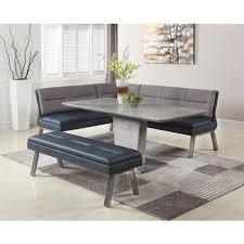 Bench dining room sets blends in with basic furniture that is used in the dining room to make it complete. Jezebel Dining Nook Set W Storage Bench By Chintaly Imports 1 Review S Furniturepick