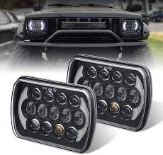 Looking to maintain the top condition of your electrical system? Amazon Com Pair 5 X7 6 X7 High Low Beam Led Headlights Compatible With Jeep Wrangler Yj Cherokee Xj H6054 H5054 H6054ll 69822 6052 6053 With Angel Eyes Drl Black 105w Osram Chips Automotive