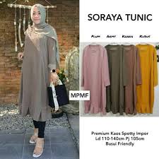 Semuanya tampak mengenakan baju halkah. Harga Tunik Atasan Muslim Kaos Terbaik Juli 2021 Shopee Indonesia