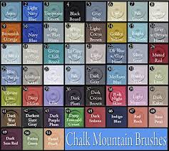 Chalk Mountain Brushes Quality Chalk Furniture Paint 51 Beachy And Earthy Colors Zero Voc And Low Odor 8oz 46 Indigo Blue
