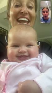 Excited 4-Month-Old Baby Reacts to FaceTime