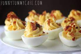 Bacon And Cream Cheese Deviled Eggs Aka The Best Deviled Eggs I Ve Ever Had Recipes Yummy Appetizers Food