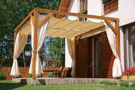11ft X 11ft Retractable Canopies Awnings Canopy Sliding Roofing Pergola Ebay Pergola Uberdachung Garten Garten Terrasse