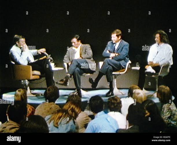 FIRING LINE, William F. Buckley, Jr, Jack Kerouac, Lewis Yabolonsky, Ed  Sanders (September 3, 1968), 1966-1999 Stock Photo - Alamy