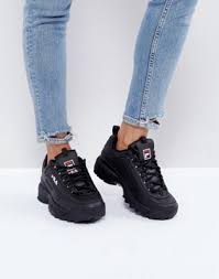 Fila Disruptor Baskets Noir Baskets Disruptor Fila Noir Fila Outfit Black Fila Shoes Black