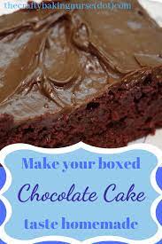 Make Boxed Cake Taste Like Bakery Cake Chocolate Cake Mix Recipes Box Cake Recipes Boxed Cake Mixes Recipes