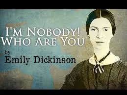 I M Nobody Who Are You By Emily Dickinson Poetry Reading Youtube Emily Dickinson Poetry Emily Dickinson Dickinson