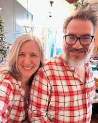 Merry and bright in matching PJs! We just don't know where one ends and the  other begins. 🤣🎄 Merry Christmas, friends. We continue our traditions  this winter morning with family, coffee with