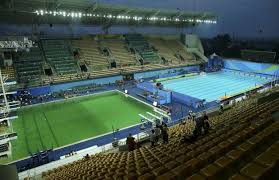 The diving competitions at the 2016 summer olympics in rio de janeiro took place from 7 to 20 august at maria lenk aquatic center in barra da tijuca. Practices At The Olympics Diving Pool Have Now Been Canceled Because Of The Green Water Olympic Diving Diving Pool Rio Olympics