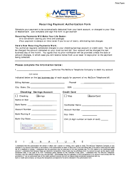 After a person fills out an ach authorization form, the third party can deduct money on their purchases even when their card is not present. Fillable Recurring Payment Authorization Form Printable Pdf Download