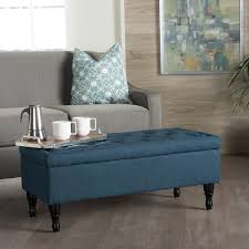 The perfect balance between style and function. Blue Ottoman