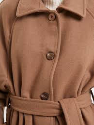 Fawn Felt Coat Tobacco Brown French Connection UK