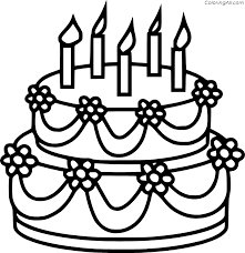 Gigantic happy 5th birthday coloring pages printable cards. 5th Double Birthday Cake Coloring Page Coloringall