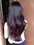 Midnight Black Violet Hair