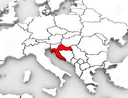 Serbia, bosnia y herzegovina y montenegro (sureste). 3d Ilustracion Abstracta Mapa De Europa Y El Pais De Croacia En Rojo Fotos Retratos Imagenes Y Fotografia De Archivo Libres De Derecho Image 19046158